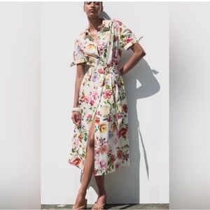 Floral Poplin Dress
